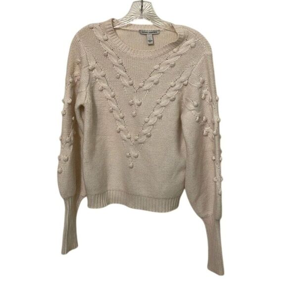 Autumn Cashmere Cream Popcorn Cable Knit Sweater Womens Size Small - Picture 1 of 10